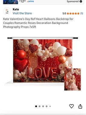 Kate Somerville Red and White Valentine's Balloon Backdrop